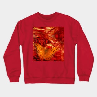 Butterfly in red universe Crewneck Sweatshirt